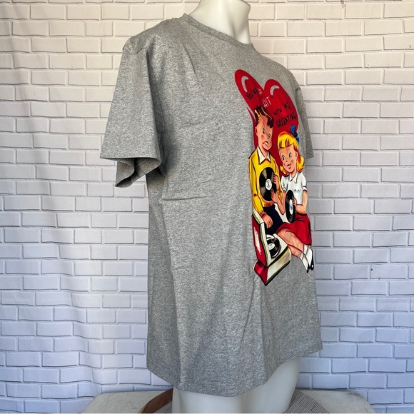 Emotionally Unavailable EU VALENTINE TEE Shirt Grey NWT - Picture 2 of 12